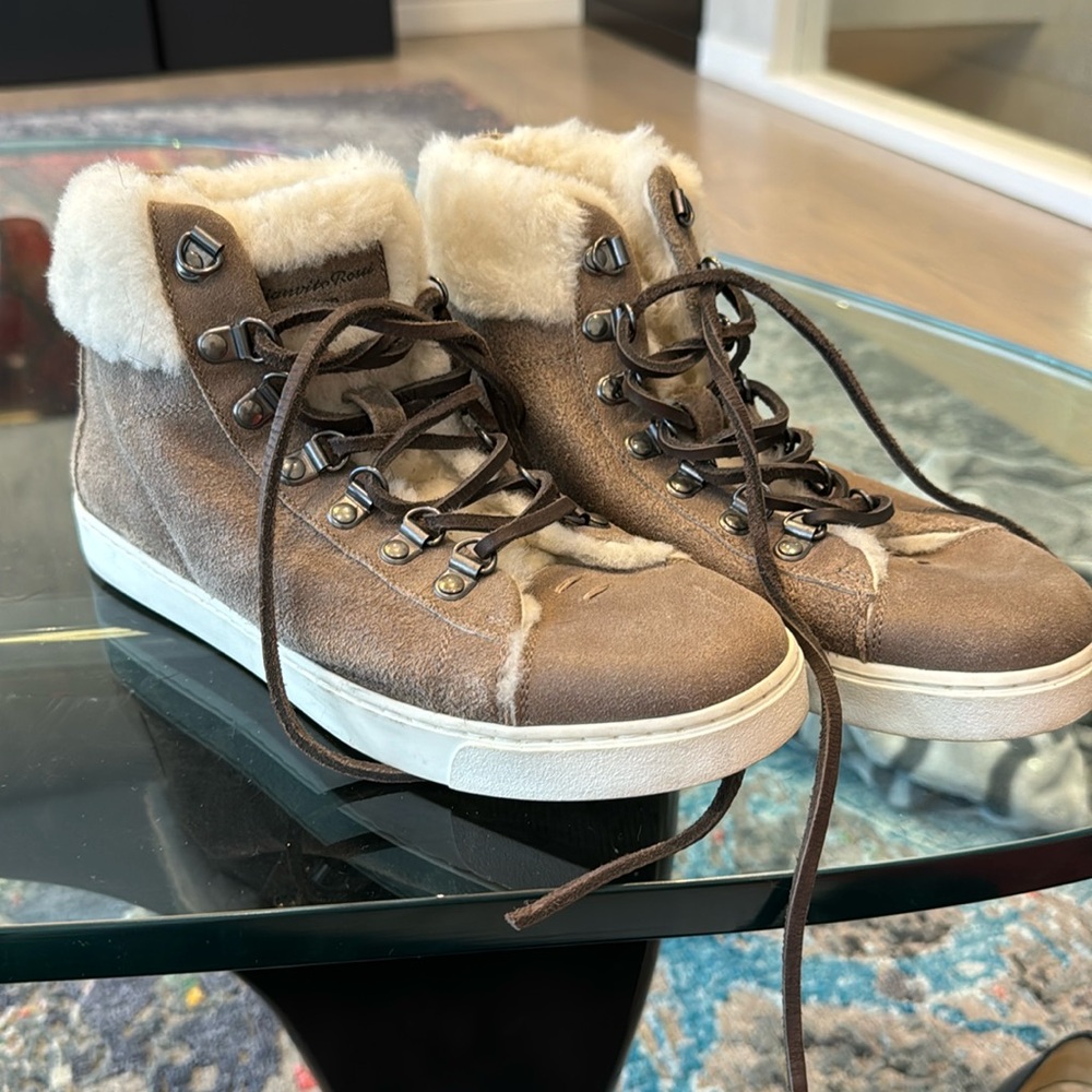Gianvito Rossi suede and shearling boots